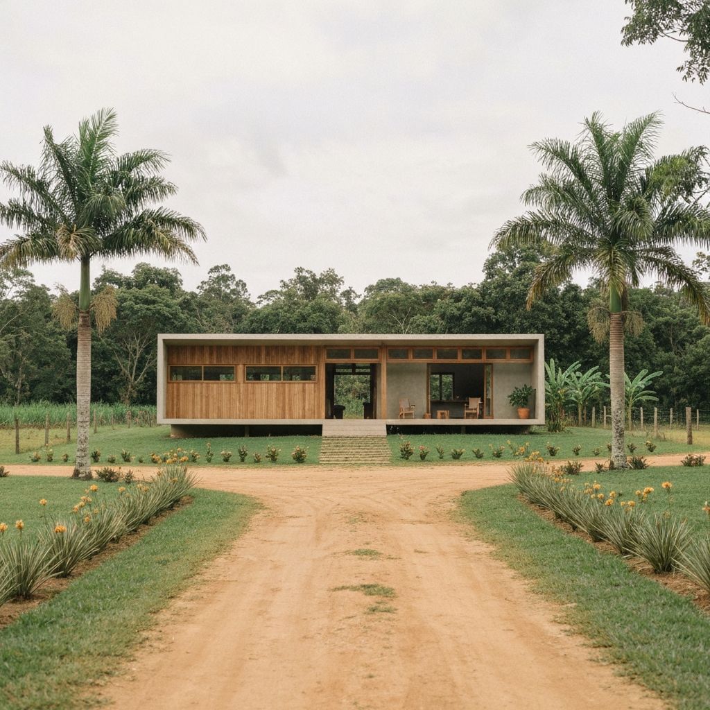 Chácara moderna simples brasileira